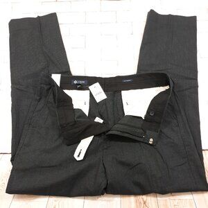 J.CREW Slim Bedford Dress Pants Mens 35 x 32 Black Cotton Tapered NEW